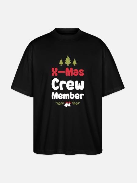 X-Mas Crew Mitglied - Stanley/Stella Oversized Unisex Bio T-Shirt Blaster 2.0 - Schwarz