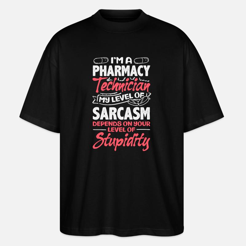 Pharmacist Pharmaceutical Technical - Stanley/Stella Oversized Unisex Organic T-shirt Blaster 2.0 - black