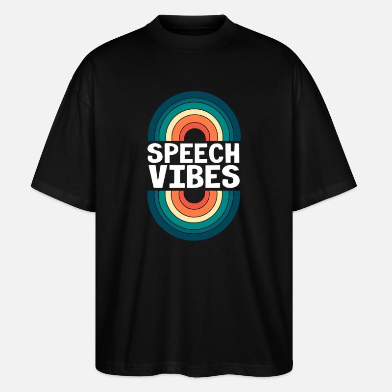 Speech Therapy Speech Therapist - Stanley/Stella Oversized Unisex Organic T-shirt Blaster 2.0 - black