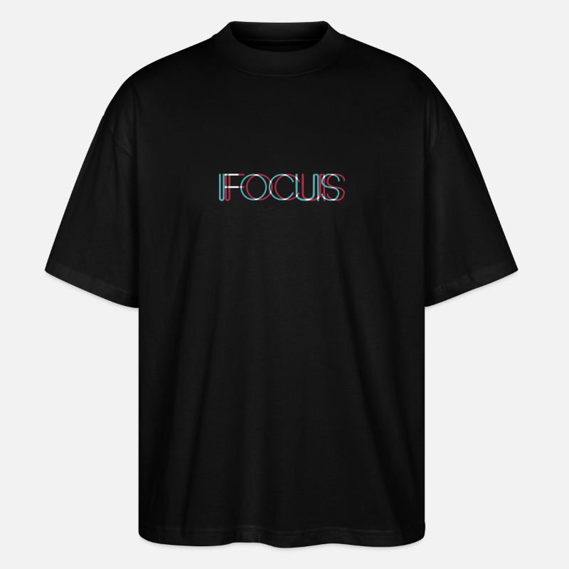 Focus Trippy Design - Stanley/Stella Oversized Unisex Bio T-Shirt Blaster 2.0 - Schwarz