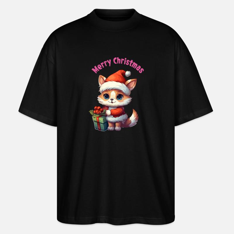 Merry Christmas - Stanley/Stella Oversized Unisex Bio T-Shirt Blaster 2.0 - Schwarz