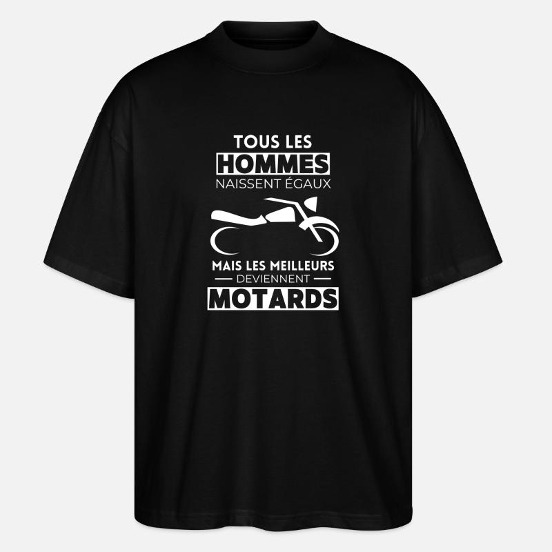 Les meilleurs hommes deviennent motards - T-shirt bio Blaster 2.0 coupe oversize Stanley/Stella Unisexe - noir