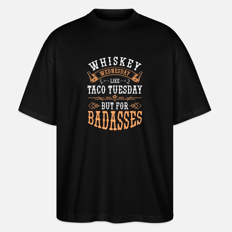 Schnaps Barkeeper Genuss Rausch - Stanley/Stella Oversized Unisex Bio T-Shirt Blaster 2.0 - Schwarz
