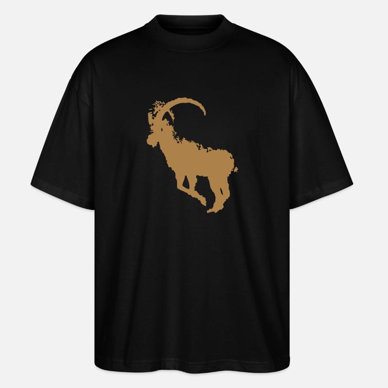 steinbock_sprung - Stanley/Stella Oversized Unisex Bio T-Shirt Blaster 2.0 - Schwarz
