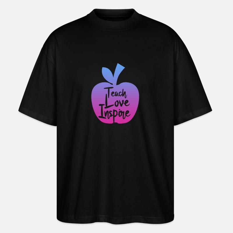 enseignant enseigner l’amour inspirer - T-shirt bio Blaster 2.0 coupe oversize Stanley/Stella Unisexe - noir