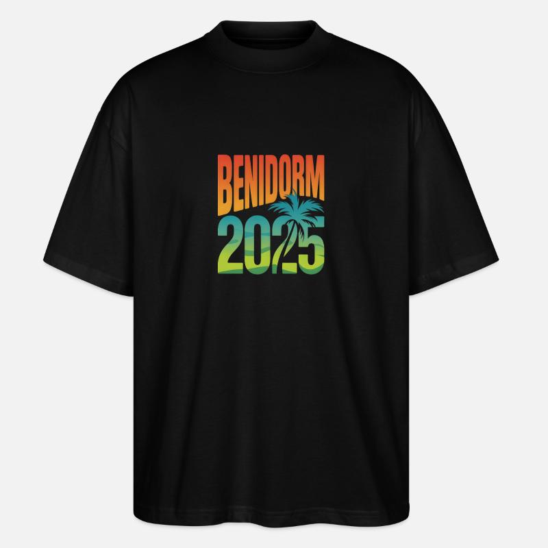 Benidorm 2025 - Stanley/Stella Oversized Unisex Bio T-Shirt Blaster 2.0 - Schwarz