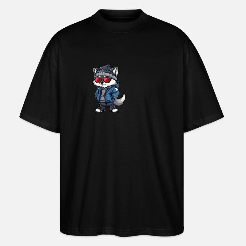 Wolf Winter - Stanley/Stella Oversized Unisex Bio T-Shirt Blaster 2.0 - Schwarz