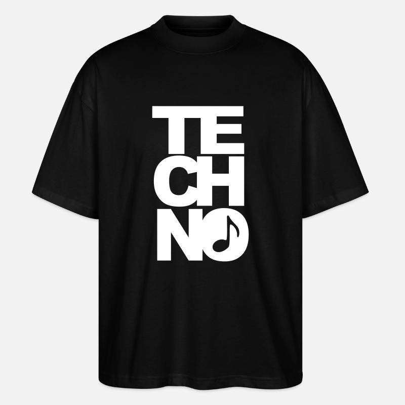techno - T-shirt bio Blaster 2.0 coupe oversize Stanley/Stella Unisexe - noir