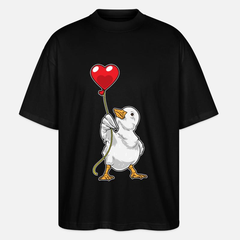 Ente Luftballon - Stanley/Stella Oversized Unisex Bio T-Shirt Blaster 2.0 - Schwarz