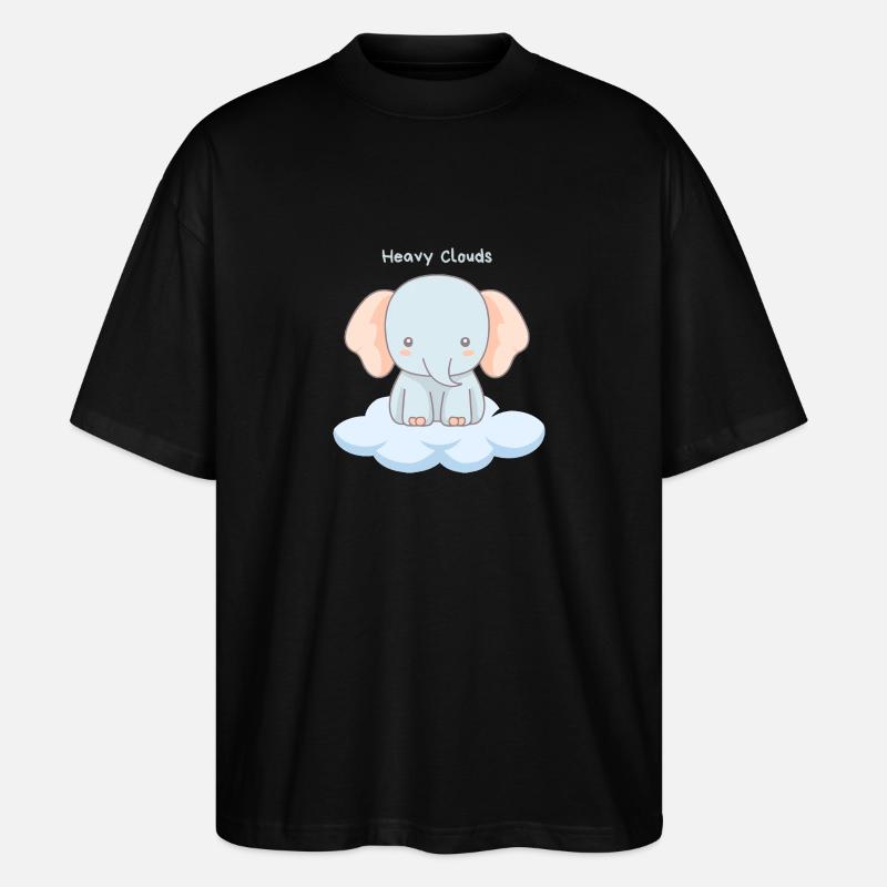 Heavy Clouds - Stanley/Stella Oversized Unisex Bio T-Shirt Blaster 2.0 - Schwarz