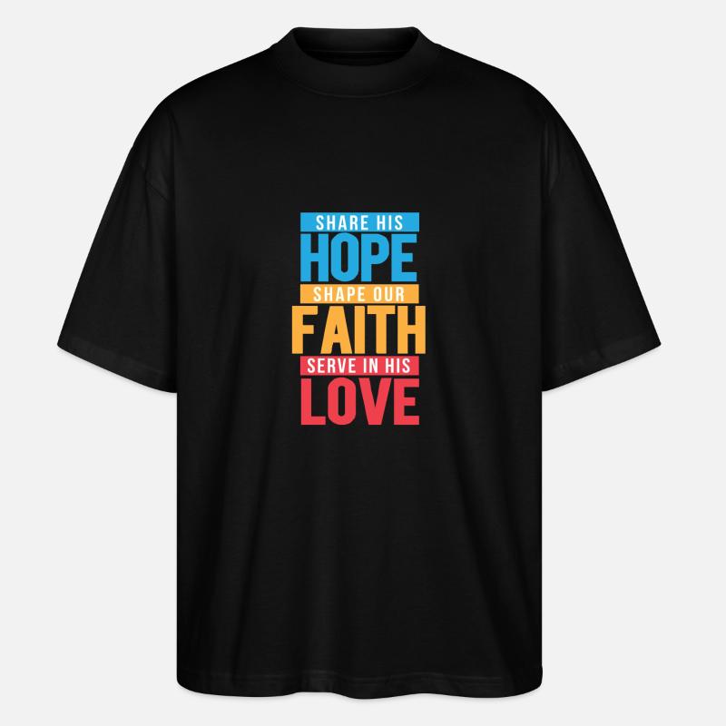 Liebe Gott - Stanley/Stella Oversized Unisex Bio T-Shirt Blaster 2.0 - Schwarz