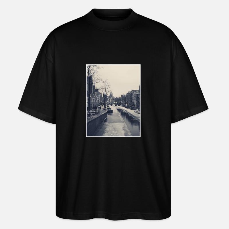 frozen amsterdam - Stanley/Stella Oversized Unisex Bio T-Shirt Blaster 2.0 - Schwarz