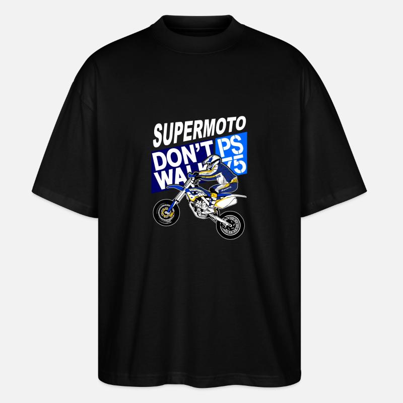 Supermoto - Supermotard - T-shirt bio Blaster 2.0 coupe oversize Stanley/Stella Unisexe - noir
