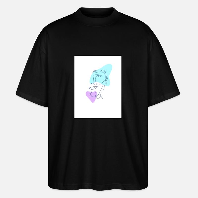 Gesicht Geschenk Art - Stanley/Stella Oversized Unisex Bio T-Shirt Blaster 2.0 - Schwarz