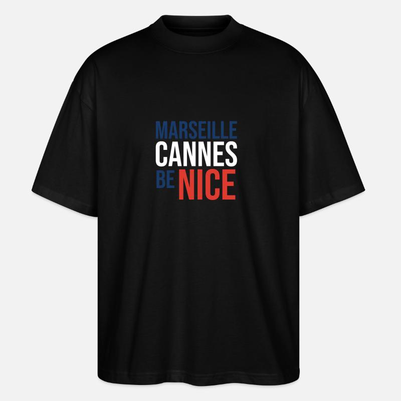 Marseille Cannes be Nice - Stanley/Stella Oversized Unisex Bio T-Shirt Blaster 2.0 - Schwarz