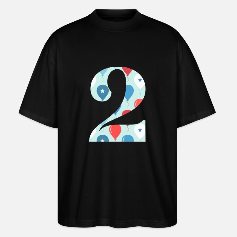 2e anniversaire ballon - T-shirt bio Blaster 2.0 coupe oversize Stanley/Stella Unisexe - noir