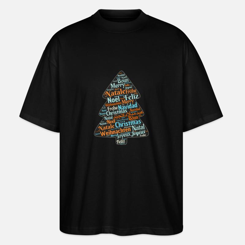 Geschenkidee Weihnachten - Stanley/Stella Oversized Unisex Bio T-Shirt Blaster 2.0 - Schwarz