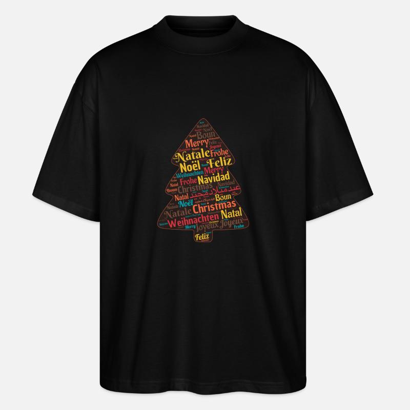 Geschenkidee Weihnachten - Stanley/Stella Oversized Unisex Bio T-Shirt Blaster 2.0 - Schwarz