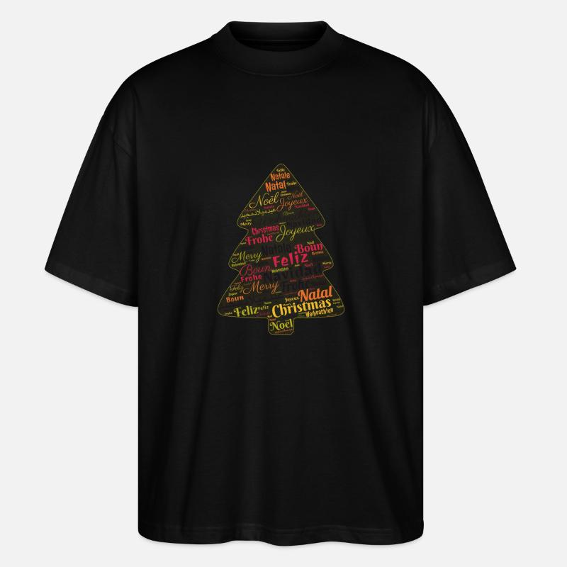 Weihnachtsbaum - Stanley/Stella Oversized Unisex Bio T-Shirt Blaster 2.0 - Schwarz