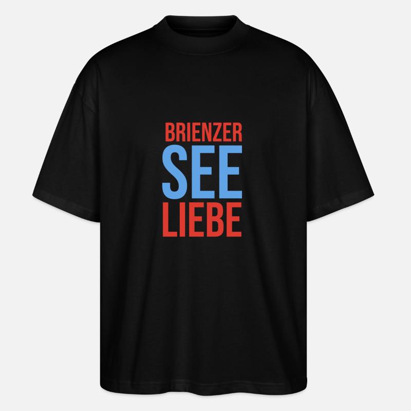 Brienzerseeliebe - Stanley/Stella Oversized Unisex Bio T-Shirt Blaster 2.0 - Schwarz
