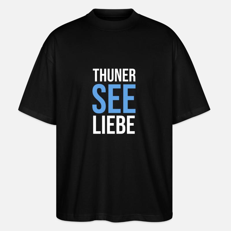 Thunerseeliebe Thunersee-Liebe - Stanley/Stella Oversized Unisex Bio T-Shirt Blaster 2.0 - Schwarz