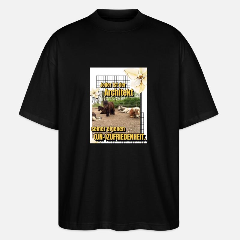 Herde Motto - Stanley/Stella Oversized Unisex Bio T-Shirt Blaster 2.0 - Schwarz
