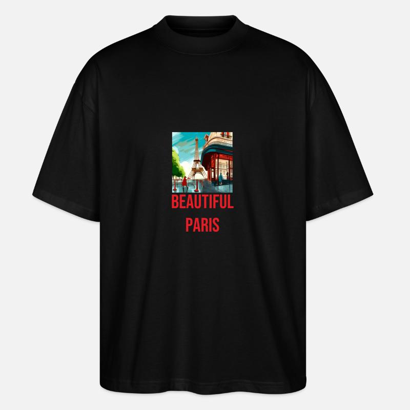 Geschenkidee für Pariser Hobbyköche - Stanley/Stella Oversized Unisex Bio T-Shirt Blaster 2.0 - Schwarz