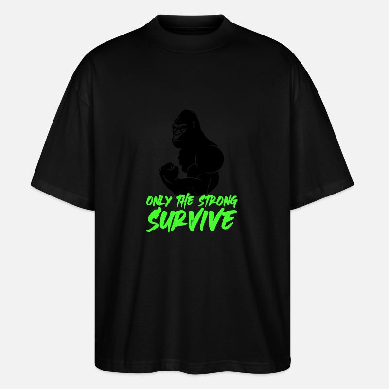 gorilla strong - Stanley/Stella Oversized Unisex Bio T-Shirt Blaster 2.0 - Schwarz