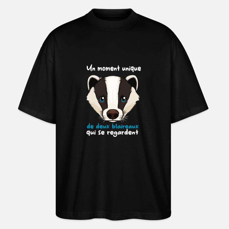 Dachs-Humor - Stanley/Stella Oversized Unisex Bio T-Shirt Blaster 2.0 - Schwarz
