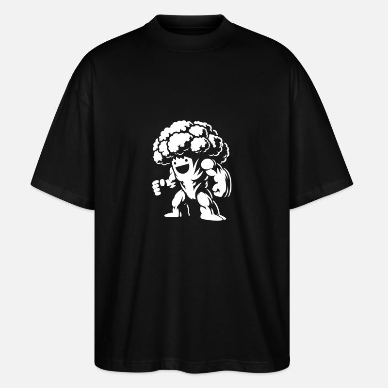 Blumenkohl - Starkes Gemüse Design - Stanley/Stella Oversized Unisex Bio T-Shirt Blaster 2.0 - Schwarz