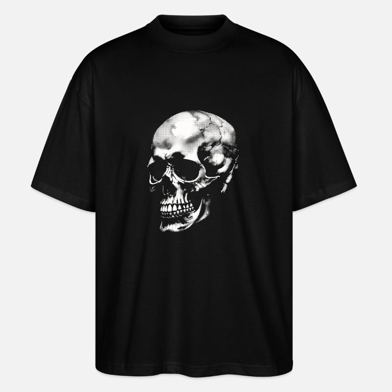 Skull - Stanley/Stella Oversized Unisex Bio T-Shirt Blaster 2.0 - Schwarz