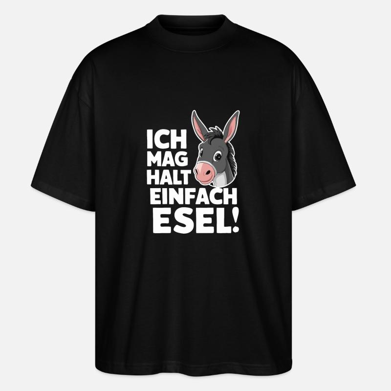 Âne âne mulet Muli - T-shirt bio Blaster 2.0 coupe oversize Stanley/Stella Unisexe - noir