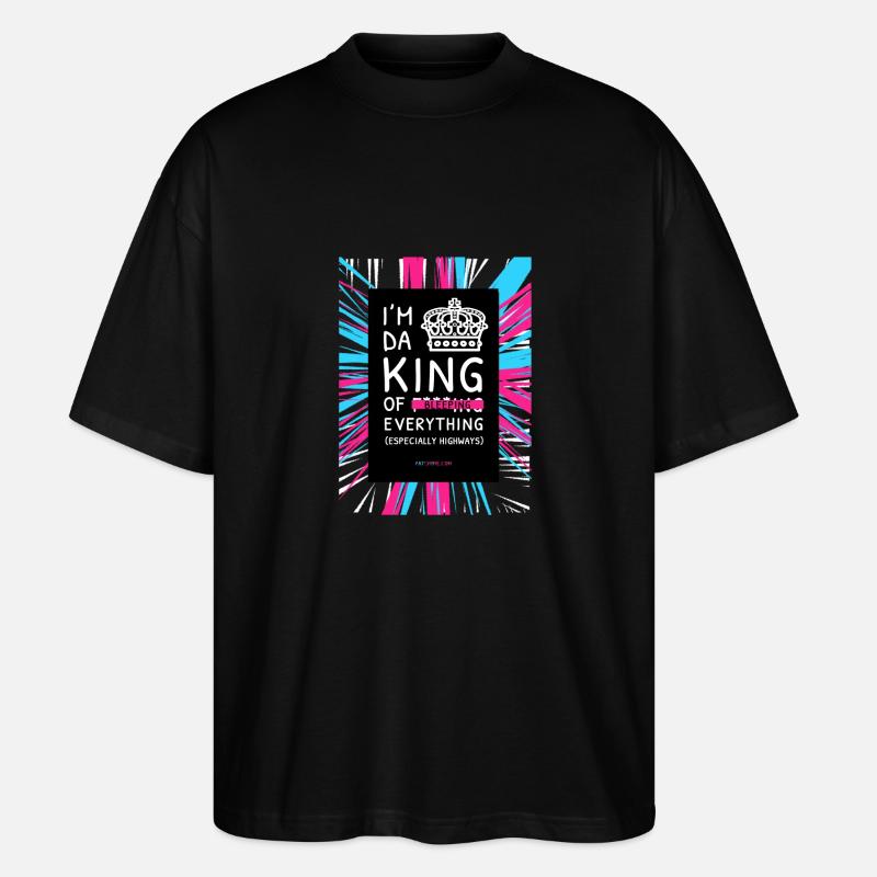 ICH BIN DA KING - Stanley/Stella Oversized Unisex Bio T-Shirt Blaster 2.0 - Schwarz