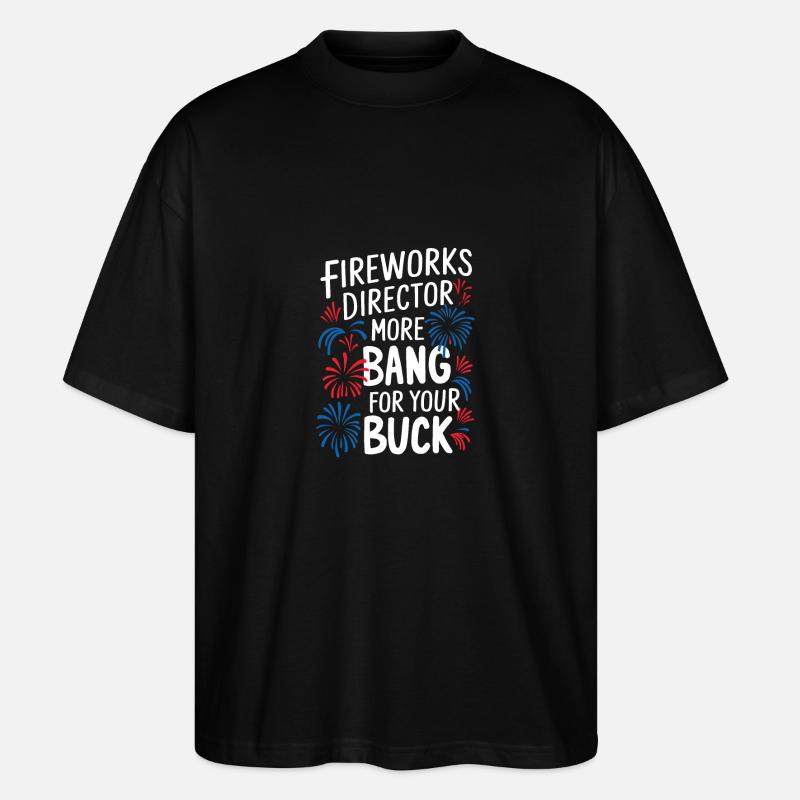 Pyrotechnics Fireworks Pyrotechnics - Stanley/Stella Oversized Unisex Organic T-shirt Blaster 2.0 - black