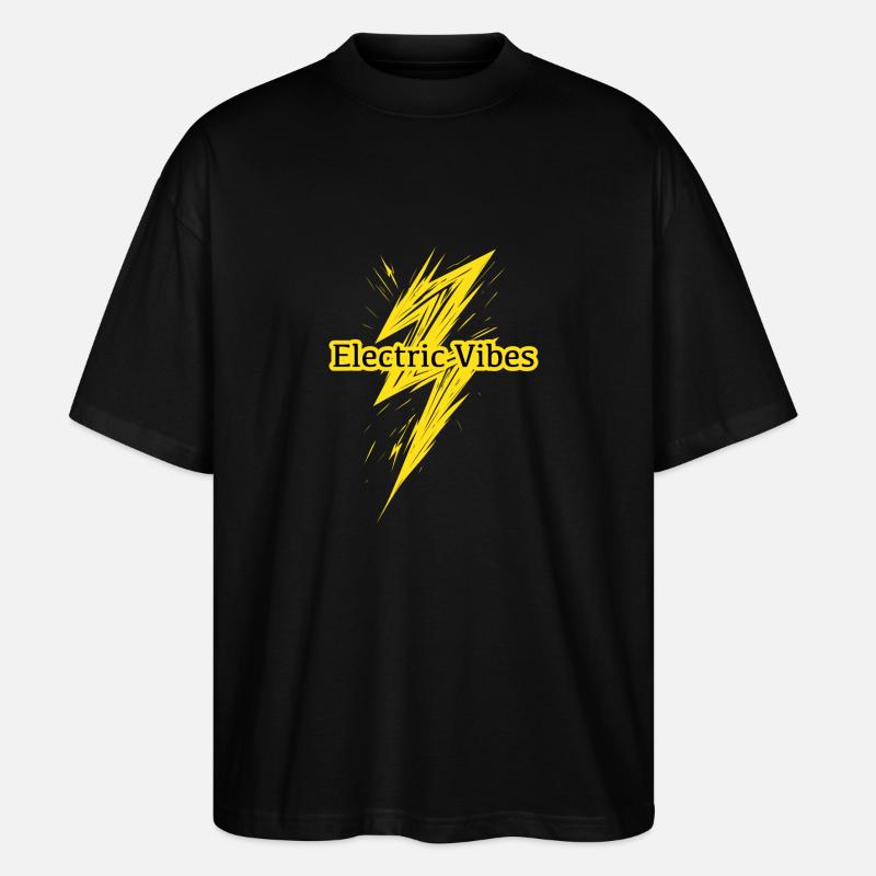 Electric Vibes : Thème Element Lightning - T-shirt bio Blaster 2.0 coupe oversize Stanley/Stella Unisexe - noir