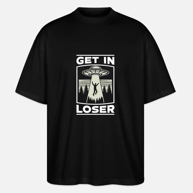 Alien UFO Aliens Außerirdischer - Stanley/Stella Oversized Unisex Organic T-shirt Blaster 2.0 - black