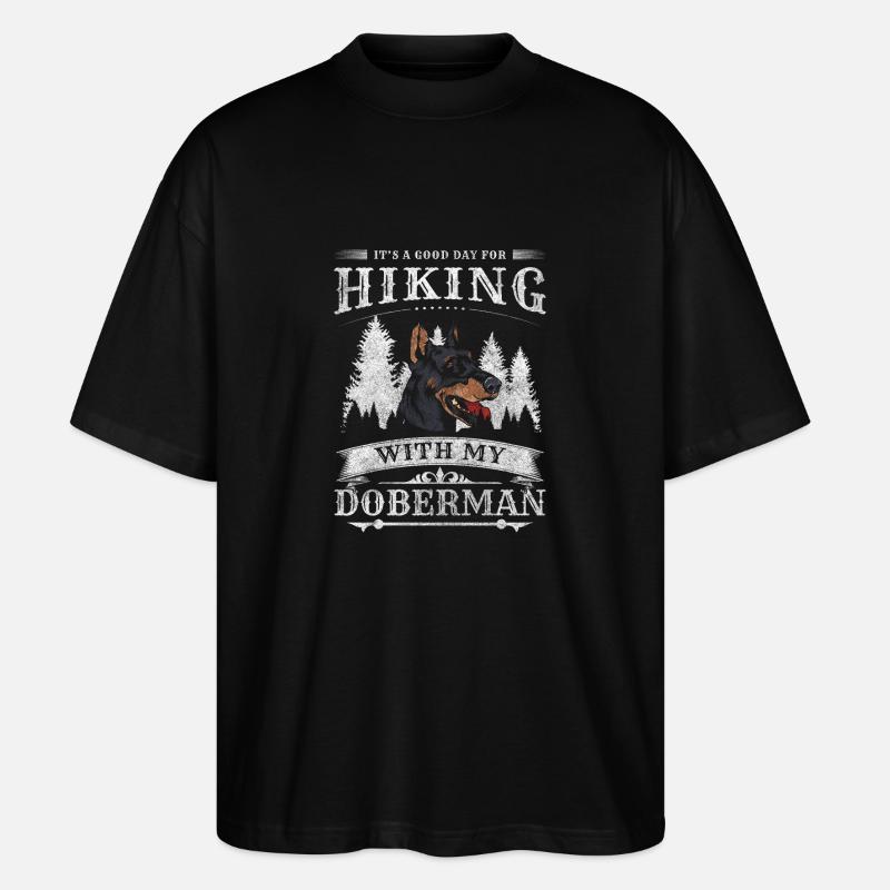Doberman Chien Propriétaire Animal - T-shirt bio Blaster 2.0 coupe oversize Stanley/Stella Unisexe - noir