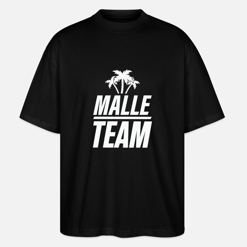 malle team - Stanley/Stella Oversized Unisex Bio T-Shirt Blaster 2.0 - Schwarz