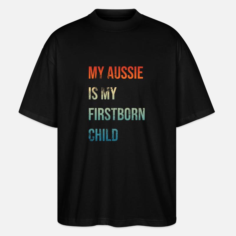 Aussie Firstborn - Stanley/Stella Oversized Unisex Bio T-Shirt Blaster 2.0 - Schwarz