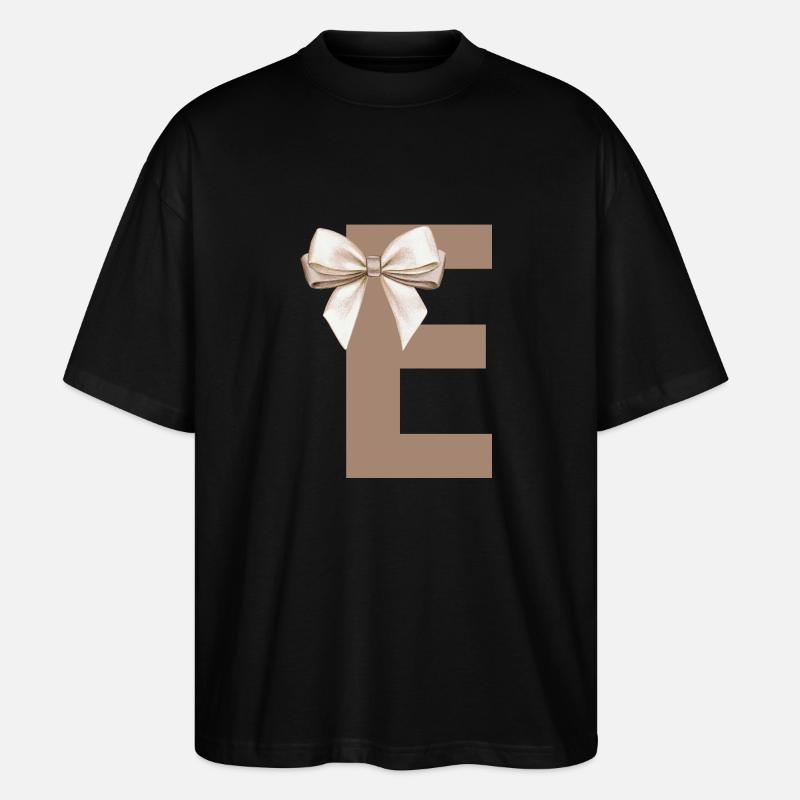 Lettre E Nœud - T-shirt bio Blaster 2.0 coupe oversize Stanley/Stella Unisexe - noir