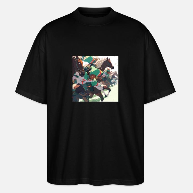 Pferderennen - Episch - Stanley/Stella Oversized Unisex Bio T-Shirt Blaster 2.0 - Schwarz