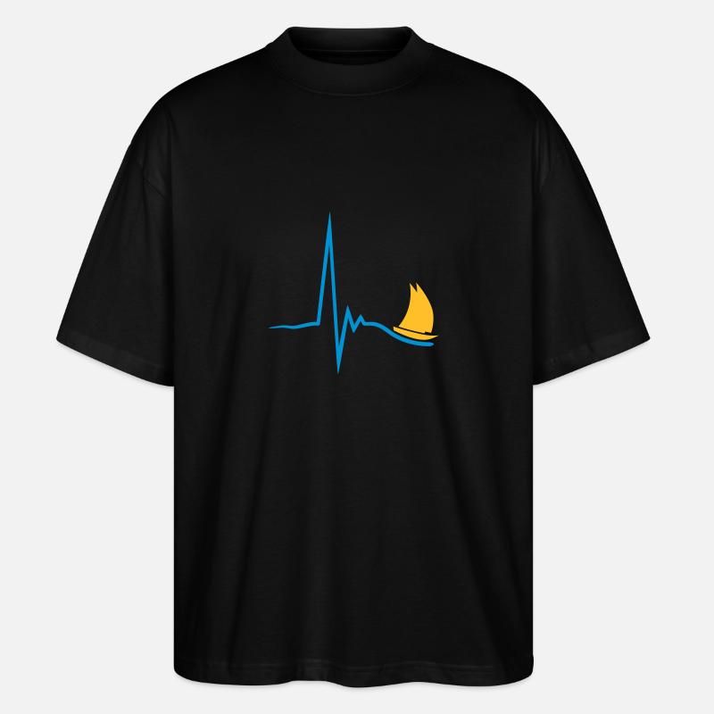 sailing_pulse_2c - Stanley/Stella Oversized Unisex Bio T-Shirt Blaster 2.0 - Schwarz