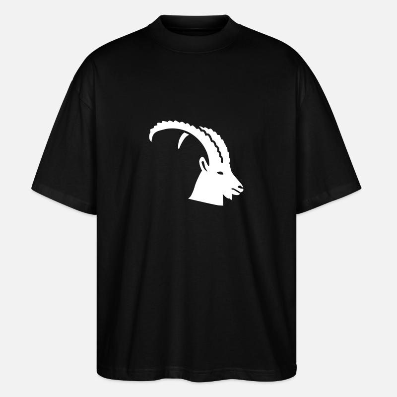Steinbock - Stanley/Stella Oversized Unisex Bio T-Shirt Blaster 2.0 - Schwarz