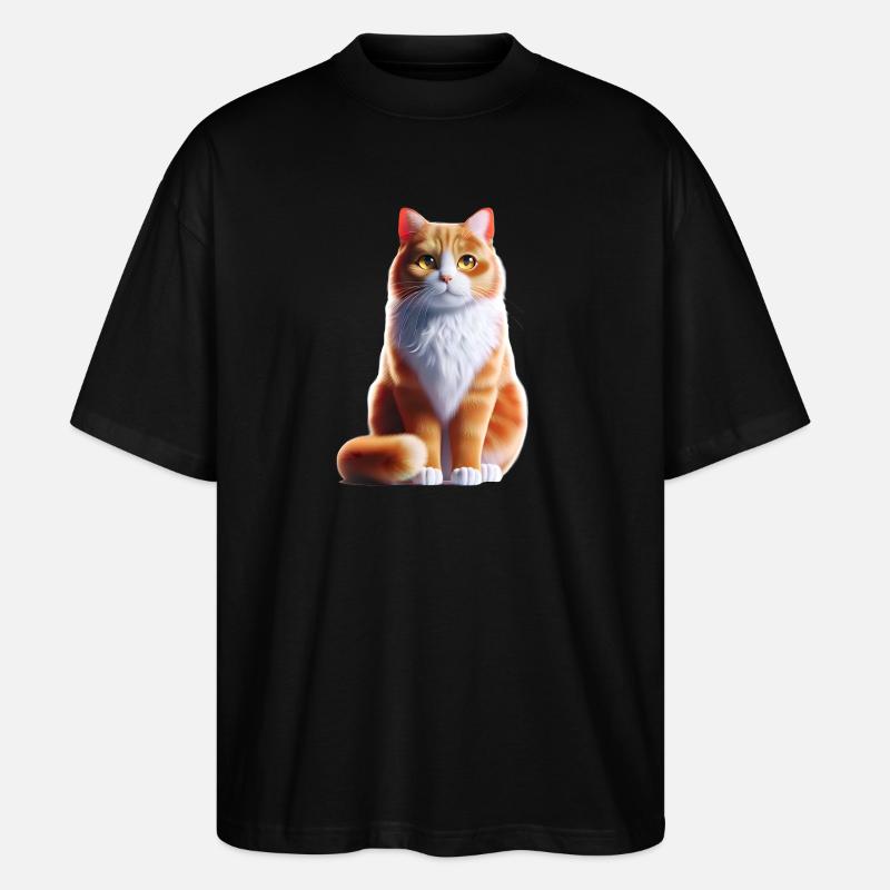 Conception de chaton mignon - T-shirt bio Blaster 2.0 coupe oversize Stanley/Stella Unisexe - noir