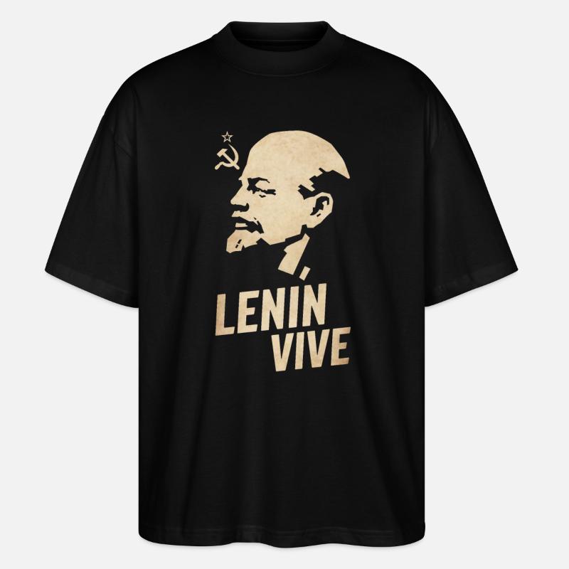 Lenin lebt - Stanley/Stella Oversized Unisex Bio T-Shirt Blaster 2.0 - Schwarz