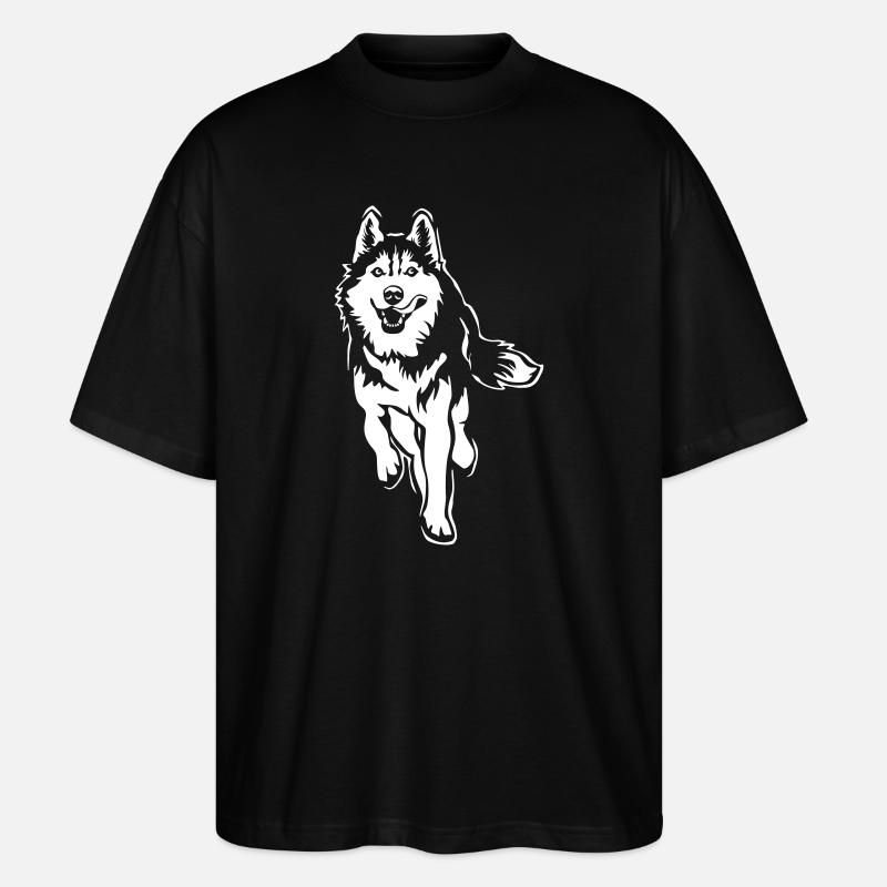 Husky "Black Edition" - Stanley/Stella Oversized Unisex Bio T-Shirt Blaster 2.0 - Schwarz