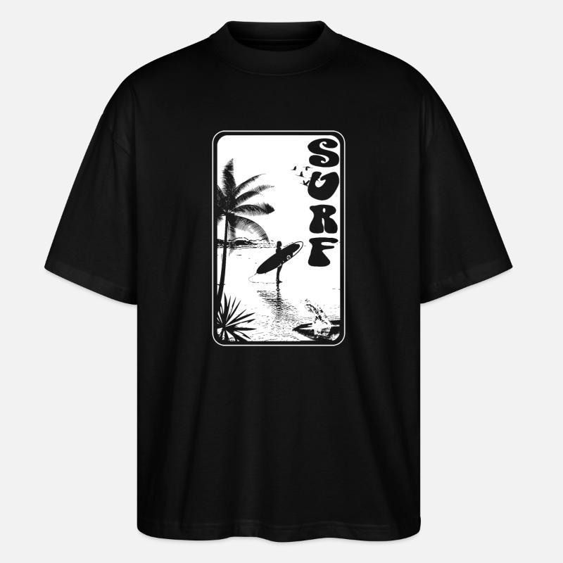 SURFEN - Stanley/Stella Oversized Unisex Bio T-Shirt Blaster 2.0 - Schwarz