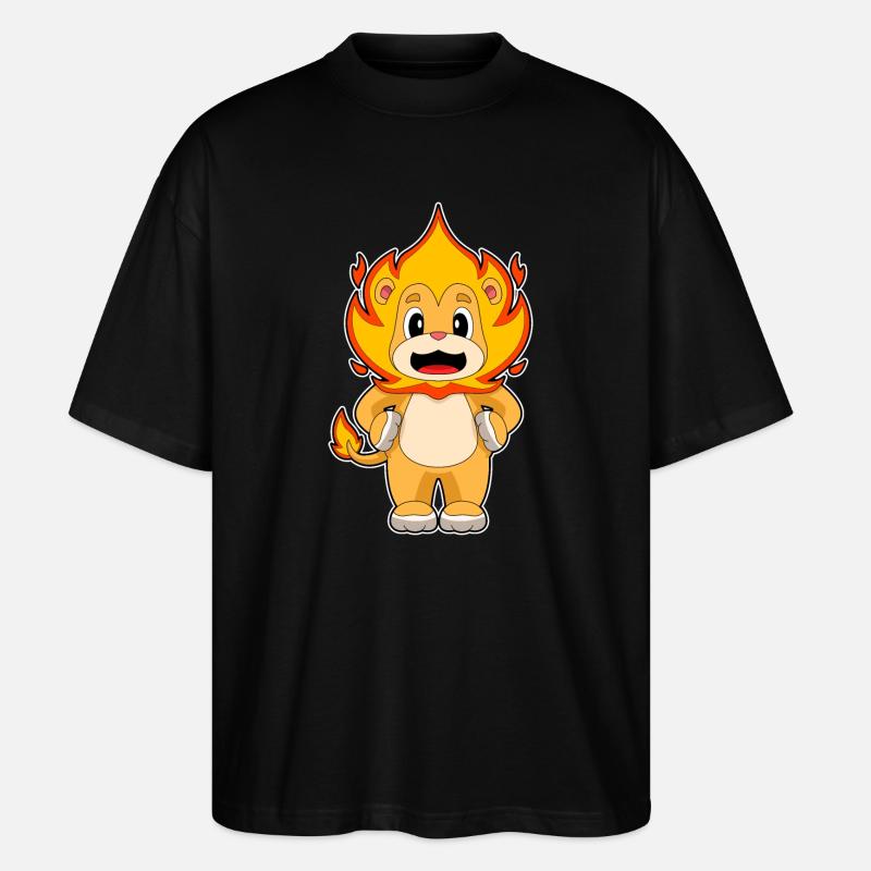 Flamme du lion - T-shirt bio Blaster 2.0 coupe oversize Stanley/Stella Unisexe - noir