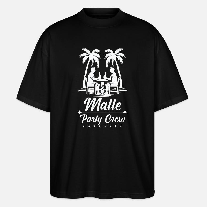 Malle Party Crew - T-shirt bio Blaster 2.0 coupe oversize Stanley/Stella Unisexe - noir