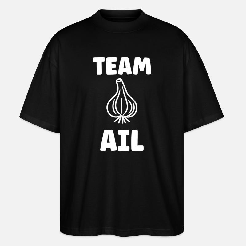 Team AI Garlic Emblem - T-shirt bio Blaster 2.0 coupe oversize Stanley/Stella Unisexe - noir